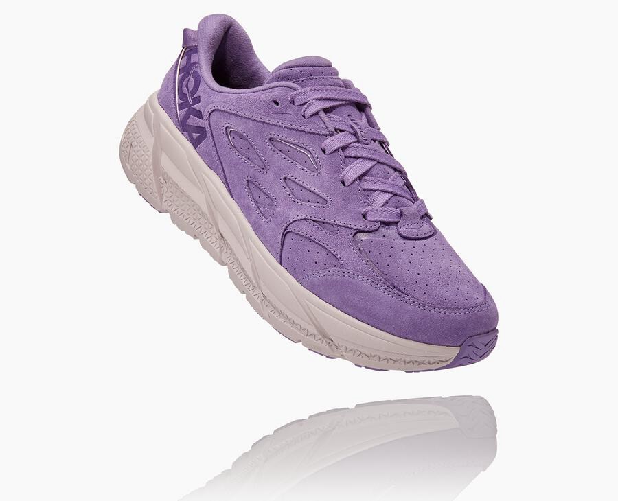 Hoka One One Walking Shoes Womens Purple - Clifton L Suede - 86921XNMO